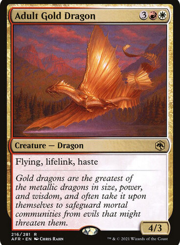 Adult Gold Dragon Adventures in the Forgotten Realms