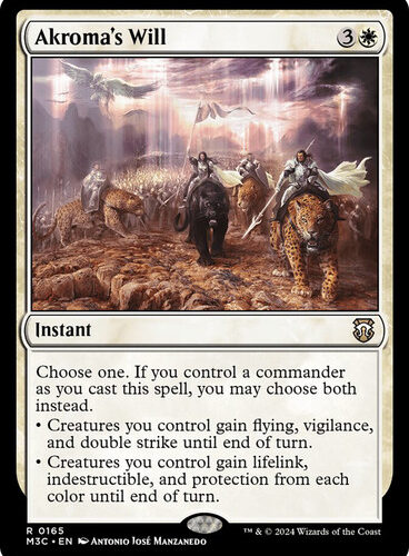 Akroma's Will Modern Horizons 3 Commander