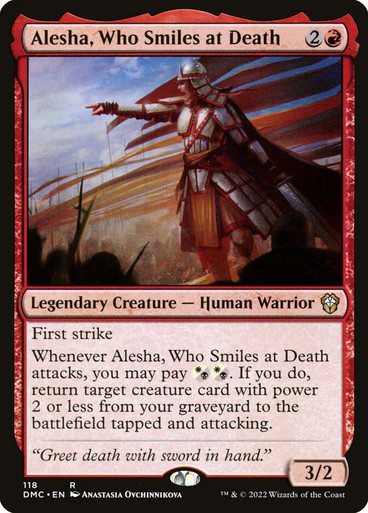 AleshaWhoSmilesAtDeath__83535 Alesha, Who Smiles at Death Dominaria United Commander