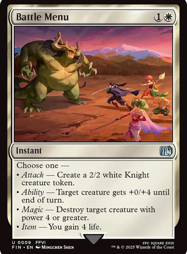 Battle Menu FINAL FANTASY