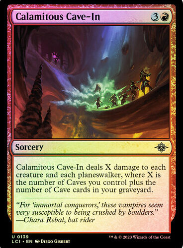 Calamitous Cave-in The Lost Caverns of Ixalan (Foil)