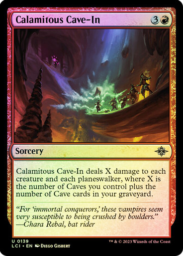 CalamitousCaveIn__48973 Calamitous Cave-in The Lost Caverns of Ixalan (Foil)