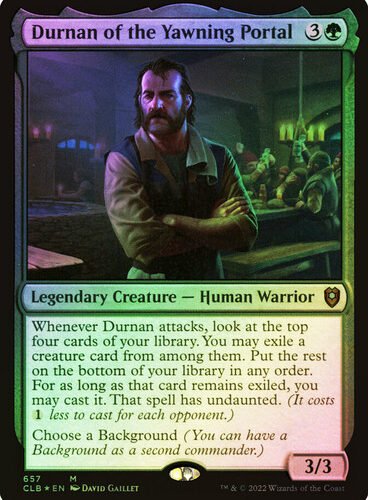 DurnanOfTheYawningPortal__16102 Durnan of the Yawning Portal Commander Legends: Baldur's Gate (Foil)