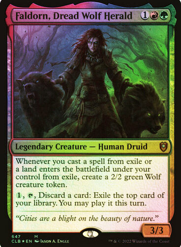 Faldorn, Dread Wolf Herald Commander Legends: Baldur's Gate (Foil)