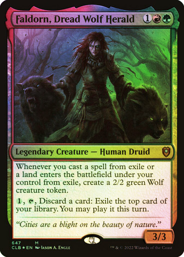 FaldornDreadWolfHerald__60450 Faldorn, Dread Wolf Herald Commander Legends: Baldur's Gate (Foil)