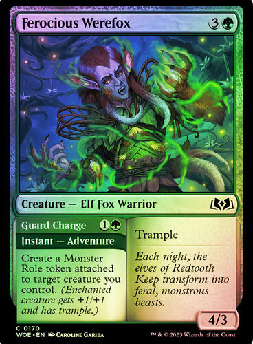 Ferocious Werefox // Guard Change Wilds of Eldraine