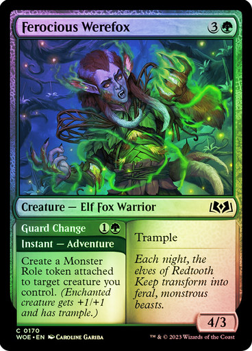 FerociousWerefox__19440 Ferocious Werefox // Guard Change Wilds of Eldraine