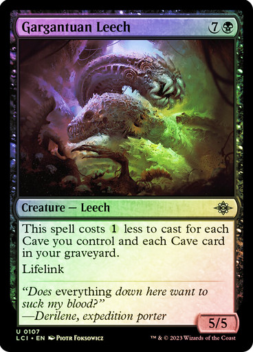 GargantuanLeech__30851 Gargantuan Leech The Lost Caverns of Ixalan (Foil)