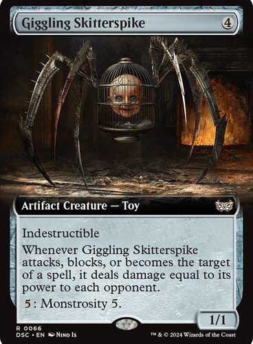 Giggling Skitterspike (Extended Art) Duskmourn: House of Horror Commander
