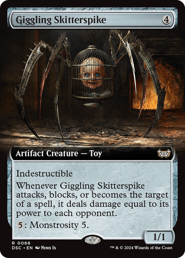 Giggling Skitterspike (Extended Art) Duskmourn: House of Horror Commander
