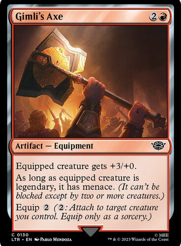 Gimli's Axe The Lord of the Rings