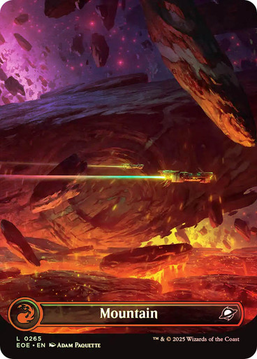 Mountain (#265) (Borderless) Edge of Eternities (Foil)