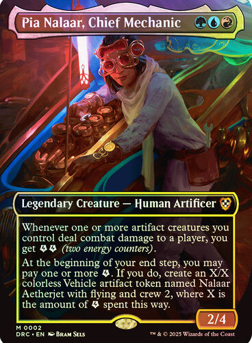 Pia Nalaar, Chief Mechanic (Borderless) Aetherdrift Commander (Foil)