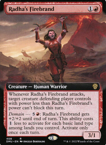 RadhasFirebrand408__93723 Radha's Firebrand (Extended Art) Dominaria United - Variants