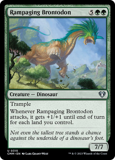 Rampaging Brontodon Commander Masters