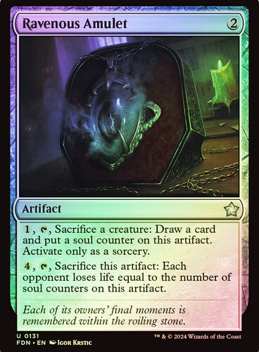 Ravenous Amulet Foundations (Foil)