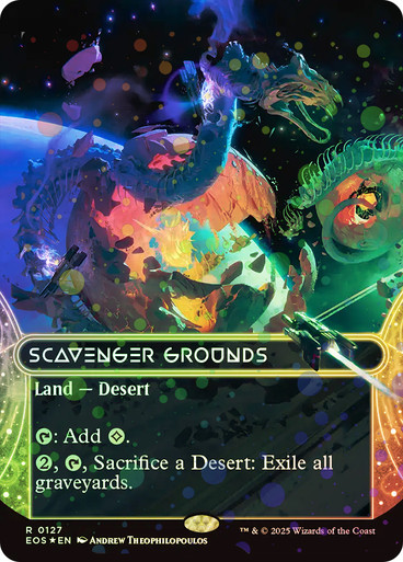 Scavenger Grounds (#127) (Borderless) (Galaxy Foil) Stellar Sights (Foil)