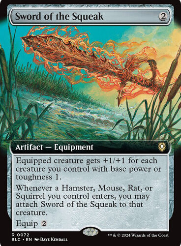 Sword of the Squeak (Extended Art) Bloomburrow Commander
