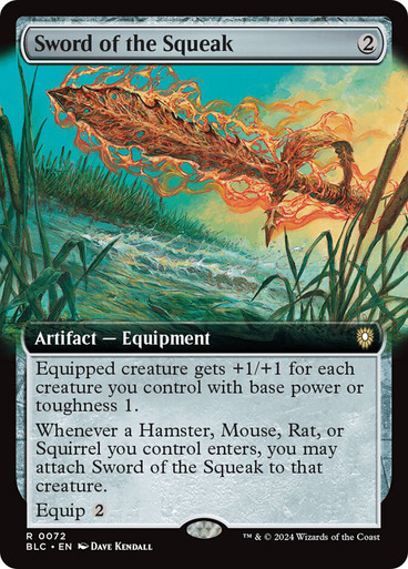 Sword of the Squeak (Extended Art) Bloomburrow Commander