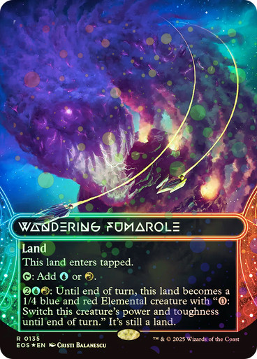 WanderingFumarole135__00475 Wandering Fumarole (#135) (Borderless) (Galaxy Foil) Stellar Sights (Foil)