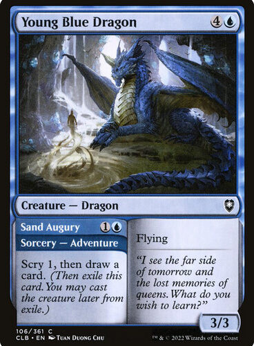 YoungBlueDragon__70017 Young Blue Dragon // Sand Augury Commander Legends: Baldur's Gate