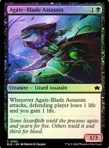 AgateBladeAssassin__75680 Agate-Blade Assassin Bloomburrow (Foil)