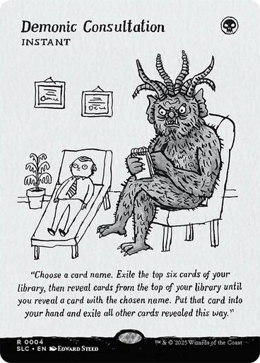 Demonic Consultation (Secret Lair Countdown) (#004) (Borderless) Secret Lair Drop