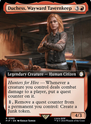 DuchessWaywardTavernkeep385__49371 Duchess, Wayward Tavernkeep (Extended Art) Fallout Commander