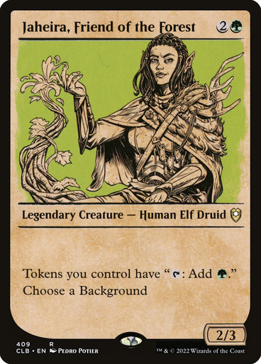 JaheiraFriendOfTheForest409__34536 Jaheira, Friend of the Forest (Showcase) Commander Legends: Baldur's Gate - Variants