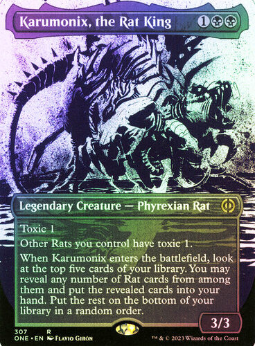 Karumonix, the Rat King (#307) (Showcase) Phyrexia: All Will Be One