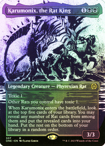KarumonixTheRatKing307__45579 Karumonix, the Rat King (#307) (Showcase) Phyrexia: All Will Be One