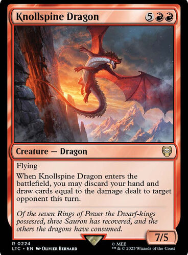 Knollspine Dragon The Lord of the Rings Commander
