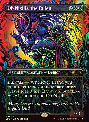 ObNixilisTheFallen015__20776 Ob Nixilis, the Fallen (Secret Lair Countdown) (Borderless) Secret Lair Drop