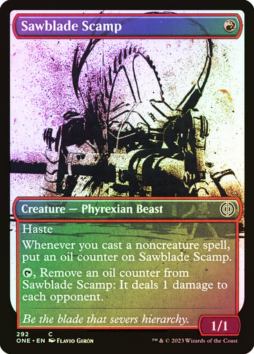 SawbladeScamp292__09030 Sawblade Scamp (Showcase) Phyrexia: All Will Be One