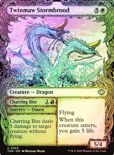 Twinmaw Stormbrood // Charring Bite (Showcase) Tarkir: Dragonstorm (Foil)