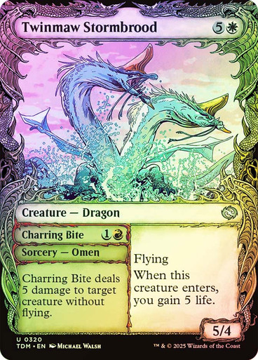 Twinmaw Stormbrood // Charring Bite (Showcase) Tarkir: Dragonstorm (Foil)