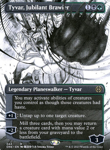 Tyvar, Jubilant Brawler (#344) (Borderless) Phyrexia: All Will Be One - Variants