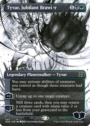 Tyvar, Jubilant Brawler (#344) (Borderless) Phyrexia: All Will Be One - Variants