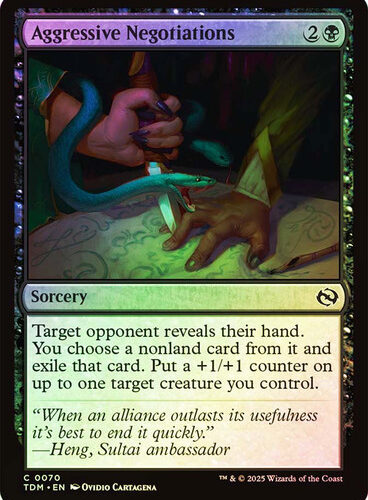 Aggressive Negotiations Tarkir: Dragonstorm foil
