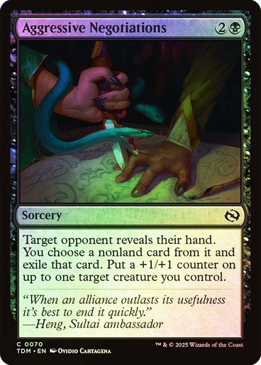 AggressiveNegotiations__67995 Aggressive Negotiations Tarkir: Dragonstorm foil