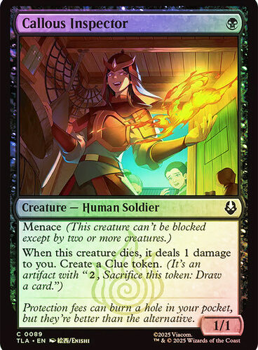 CallousInspector__36420 Callous Inspector Avatar: The Last Airbender foil