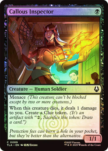 CallousInspector__36420 Callous Inspector Avatar: The Last Airbender foil