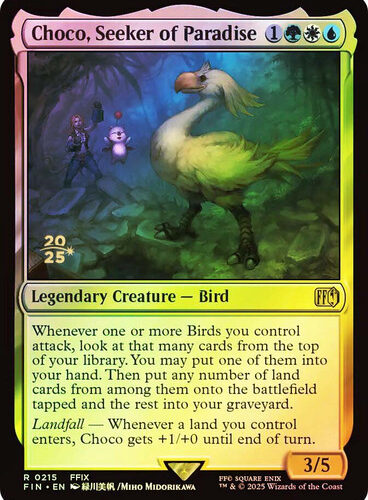 Version en Español Choco, Seeker of Paradise (Prerelease) (FINAL FANTASY) Promo Foil