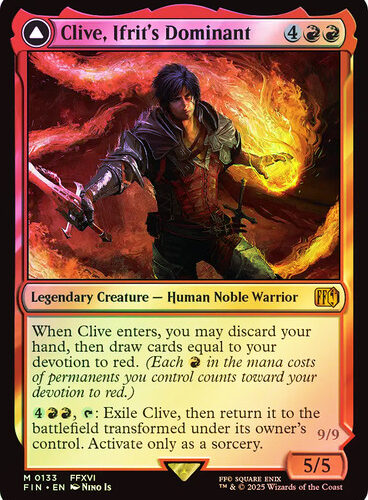 Clive, Ifrit's Dominant // Ifrit, Warden of Inferno FINAL FANTASY foil
