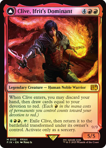 Clive, Ifrit's Dominant // Ifrit, Warden of Inferno FINAL FANTASY foil