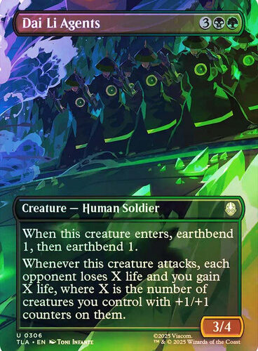 DaiLiAgents306__45667 Dai Li Agents (Borderless) Avatar: The Last Airbender foil