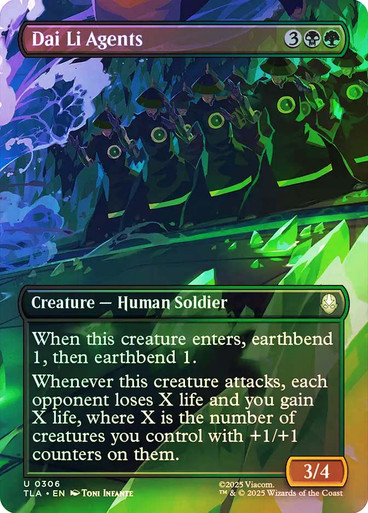 Dai Li Agents (Borderless) Avatar: The Last Airbender foil