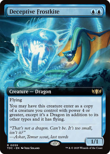 Deceptive Frostkite (Extended Art) Tarkir: Dragonstorm Commander