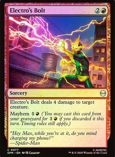 Electro's Bolt Marvel's Spider-Man Foil