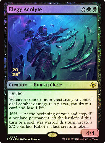 Elegy Acolyte (Prerelease) (Edge of Eternities) Promo Foil